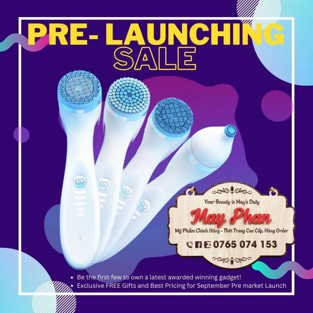 Máy rửa mặt Lumispa Nuskin ageLOC sạch sâu 6 tầng da chống lão hóa kích thích tái tạo collagen