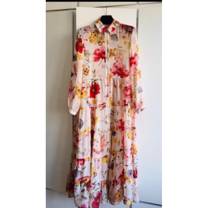 Đầm maxi vintage xinh đẹp Ảnh video thật