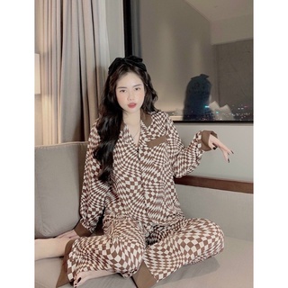 đồ bộ dài mặc nhà. đồ bộ lụa mango, pijama dài