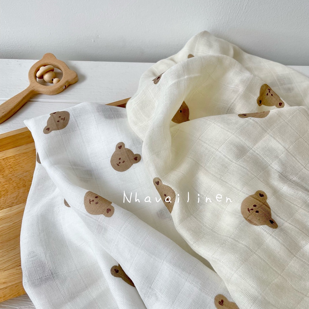 Vải Xô Sợi Tre Nhà Vải Linen Nhiều Họa Tiết Có Kẻ Ô Chìm Đặc Tính Thấm Hút Nhanh Thích Hợp Cho Trẻ Sơ Sinh