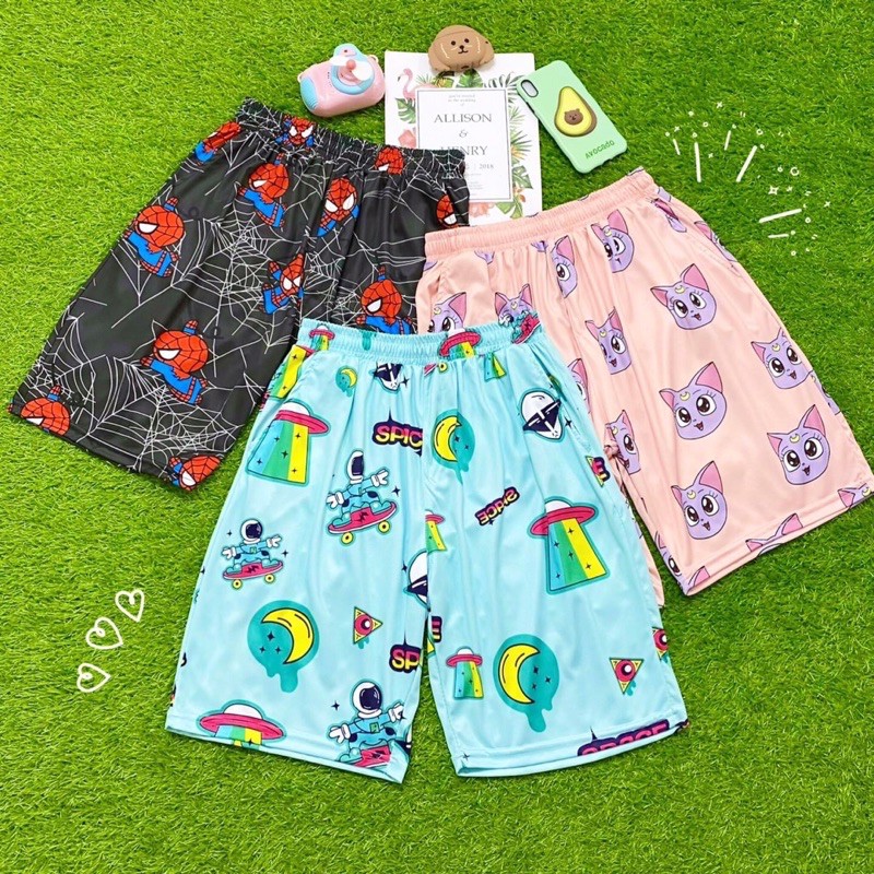 Quần short cartoon unisex / quần short hoạt hình