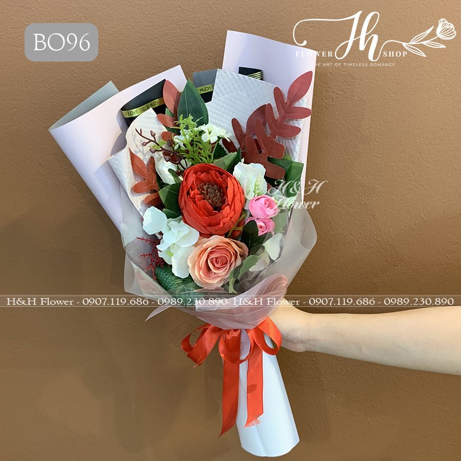 Bó Hoa Lụa Xinh Xắn Giá Rẻ  - HOA LỤA HOA GIẢ CAO CẤP HÀ NỘI