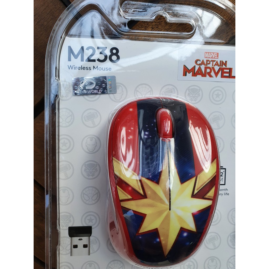 Chuột không dây Logitech M238 Marvel Collection - Hàng Chính Hãng