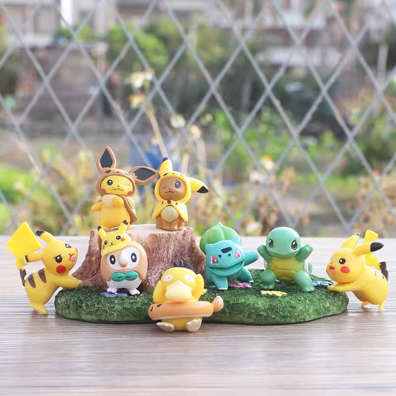 Mô hình pokemon pikachu trang trí tiểu cảnh trang trí bánh dễ thương