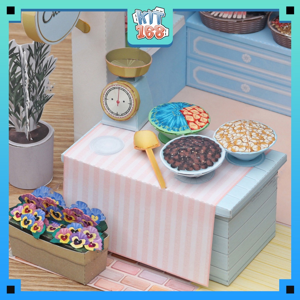 Mô hình giấy kiến trúc Cửa hàng chocolate