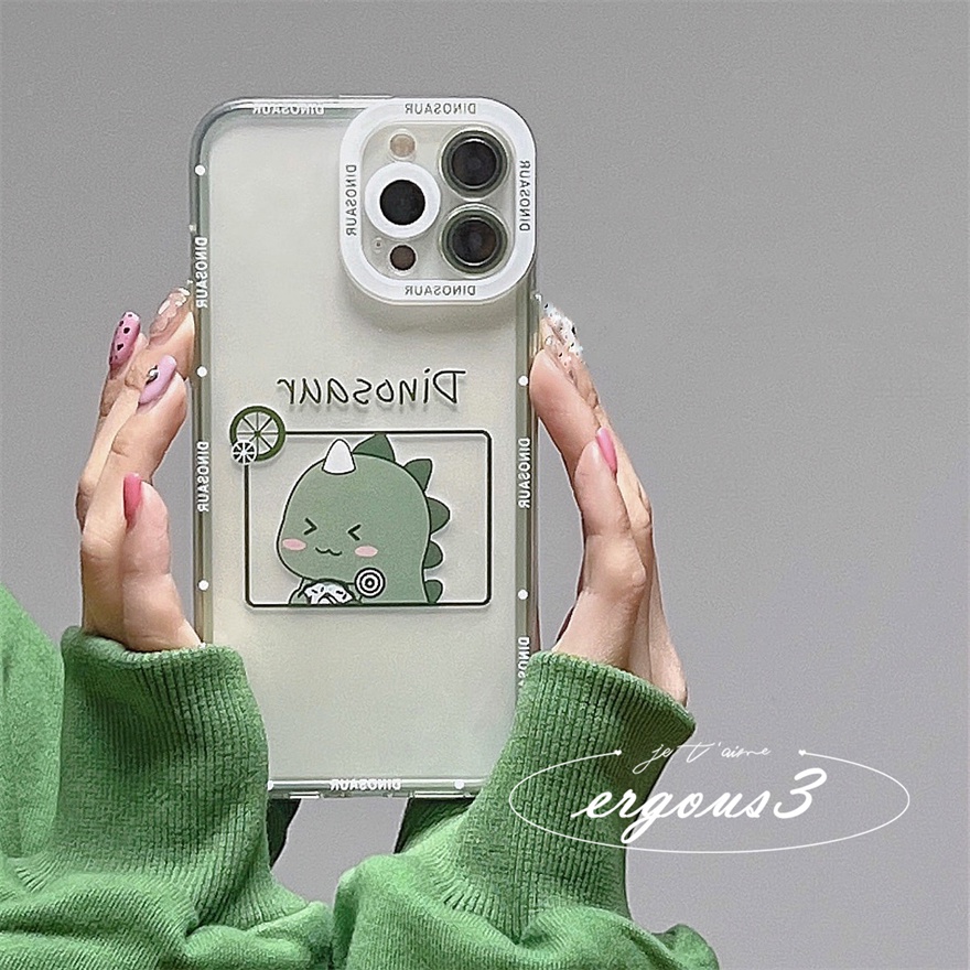 Ốp Điện Thoại Mềm Hình Khủng Long Dễ Thương Cho iPhone 13 12 11 Pro Max SE2020 X XR Xs Max 7 8 6 6s Plus