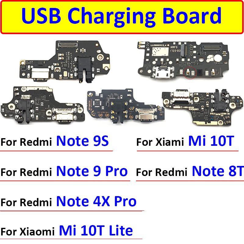 Bảng Mạch Cổng Sạc Micro Usb Cho Xiaomi Redmi Note 8t 9 Pro 9s Note 4x Mi 10t Lite