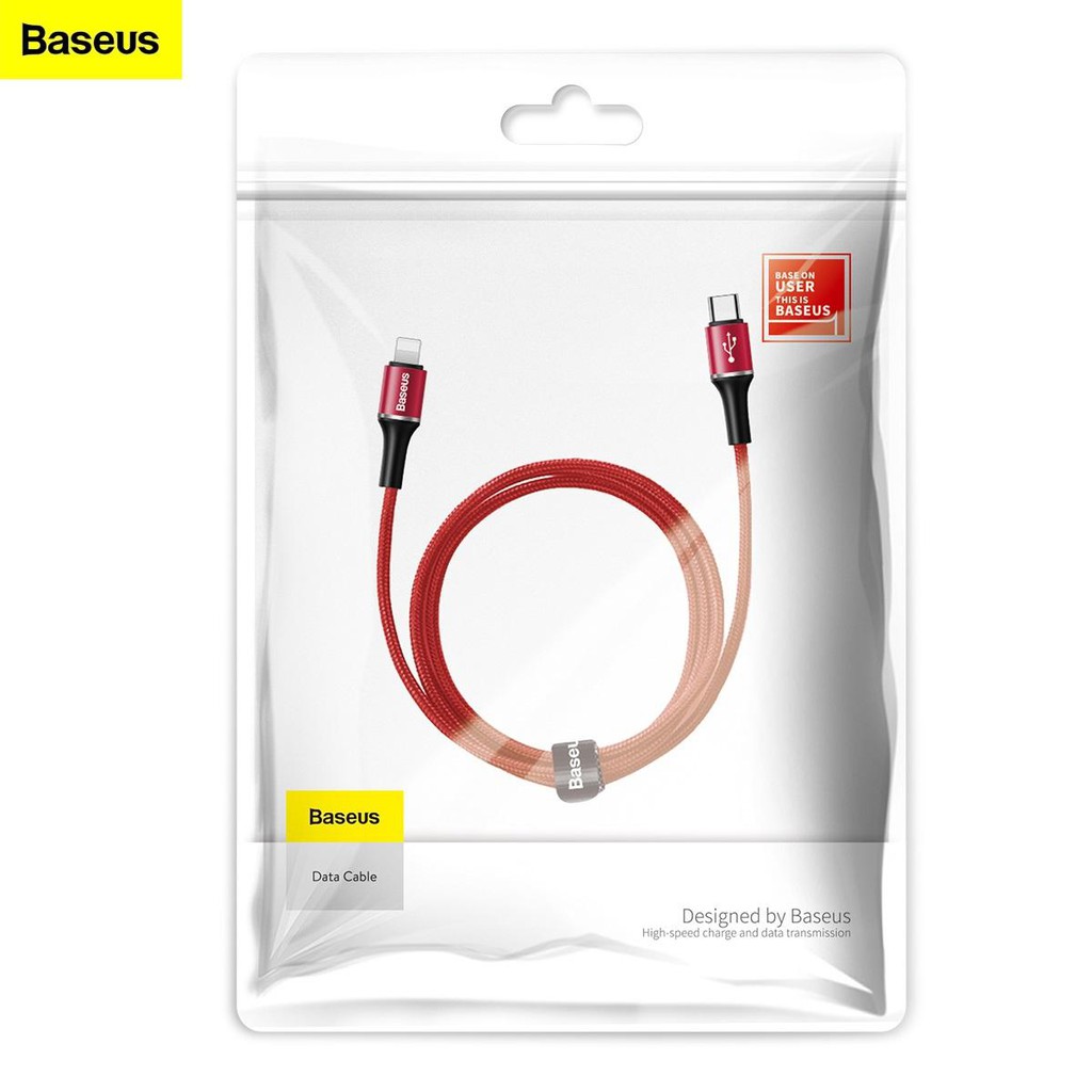 Cáp sạc nhanh Baseus 18W siêu bền Halo Data Cable từ Type-C sang iPhone-iPad truyền dữ liệu 1M