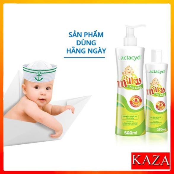 [Sale Sốc] Sữa tắm Lactacyd Milky, sữa tắm gội cho bé chai 250ml - 500ml