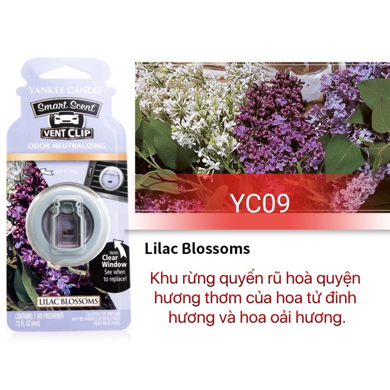 Nước hoa ô tô Yankee Candle Lilac Blossoms YC09