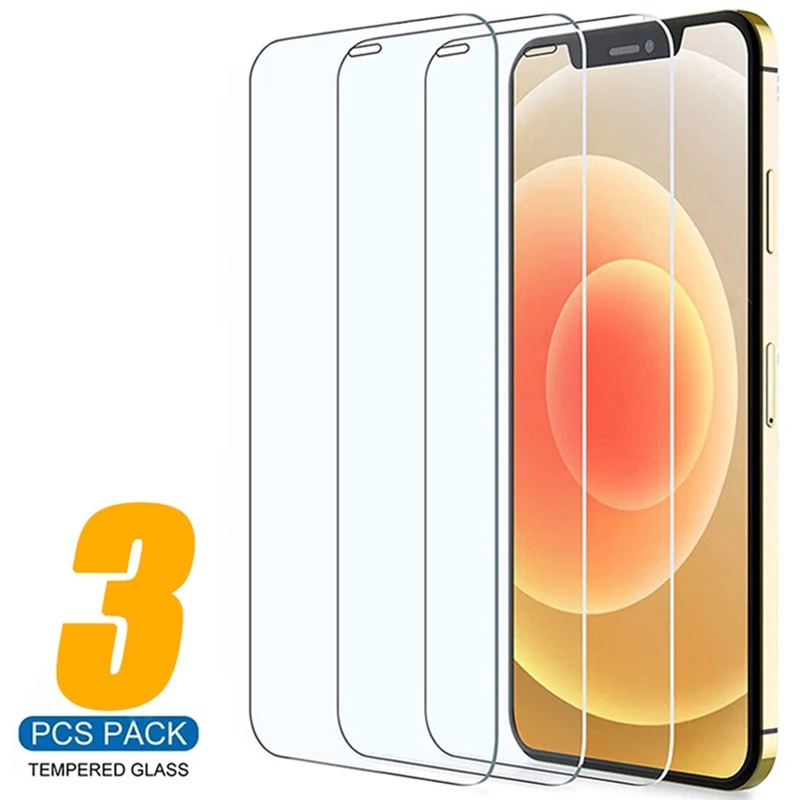 Set 3 Kính Cường Lực Bảo Vệ Màn Hình Điện Thoại iphone 15 14 pro max xs x xr 8 7 6 6s plus
