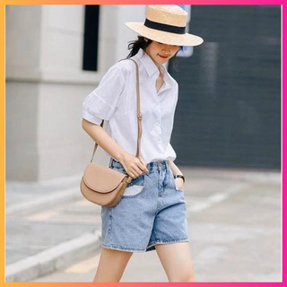 Áo sơ mi nữ công sở tay bồng MoonMy [Hàng Cao Cấp]