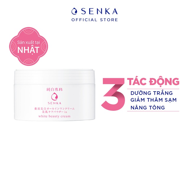 [Mã FMCGMALL -8% đơn 250K] Kem dưỡng trắng da nâng tông 3 trong 1 Senka White Beauty_15386 100g | BigBuy360 - bigbuy360.vn