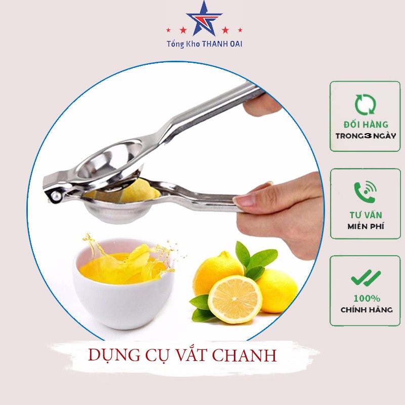 Dụng Cụ Vắt Chanh, Ép Chanh, Lấy Nước Chanh Bằng Inox 304 Tiện Dụng Cho Các Bà Nội Trợ