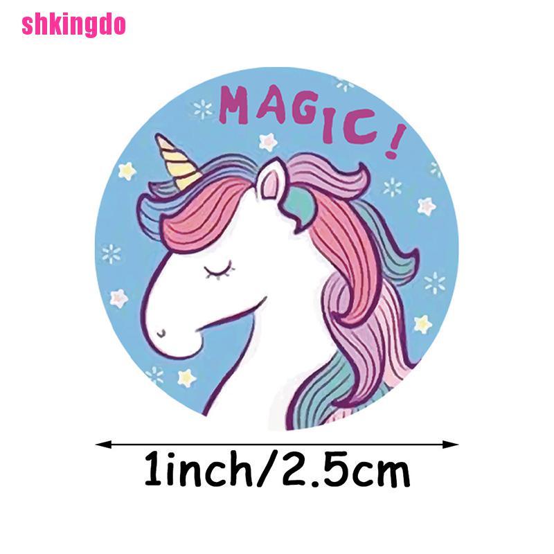 Cuộn 500 miếng dán họa tiết động vật dễ thương kích thước 1 inch trang trí hộp đồ chơi trẻ em