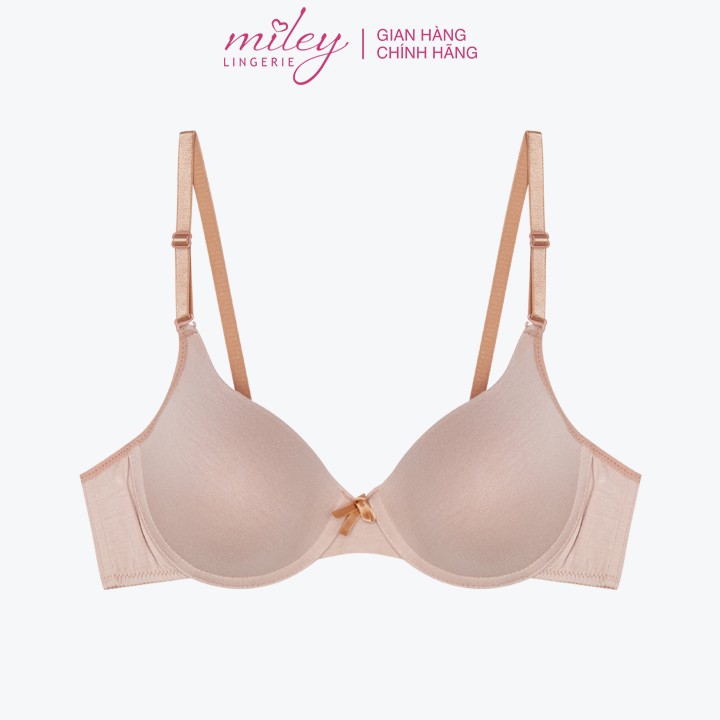 Áo Ngực Cotton Mút Mỏng Có Gọng Đệm Nâng Ngực 1cm Flexi Miley Lingerie - Màu Xám Trắng BRC11012