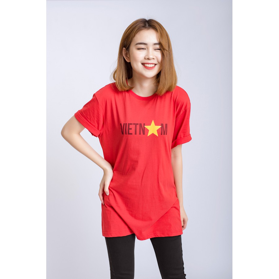 Áo Thun BOO Nữ Dáng Basic 100%Cotton In Hình "VIỆT NAM"