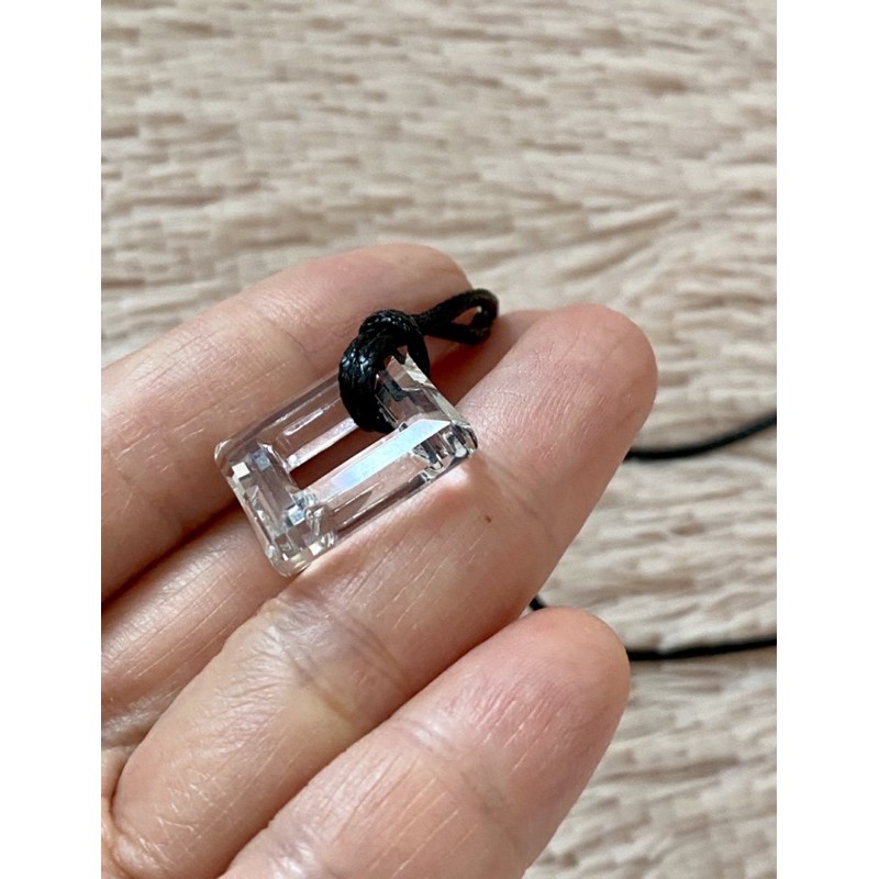 Mặt dây pha lê Swarovski vuông và tròn rỗng 14mm