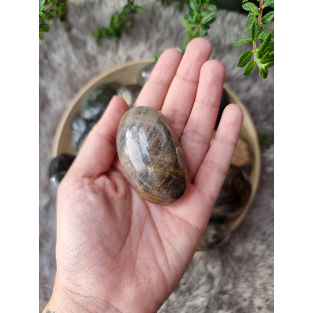 Black Moonstone (đá mặt trăng đen) viên đá của sự mở lòng và cân bằng cảm xúc.