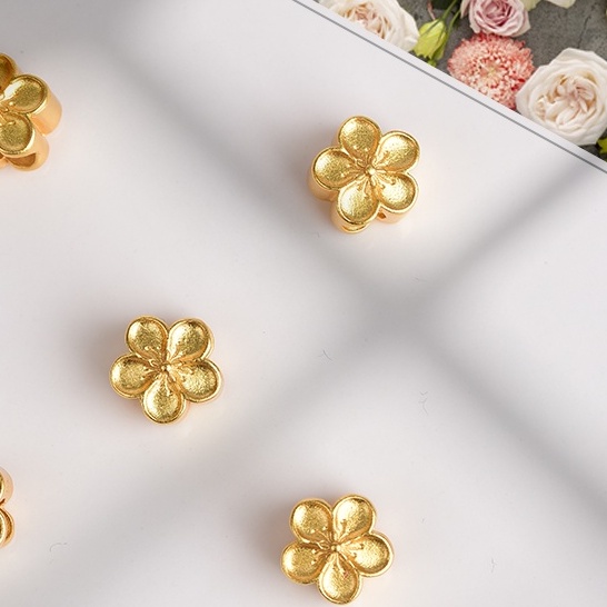 Hạt Cườm Tách Dây Thừng Dệt Tay diy Mạ Vàng 14k Phong Cách Cổ Điển