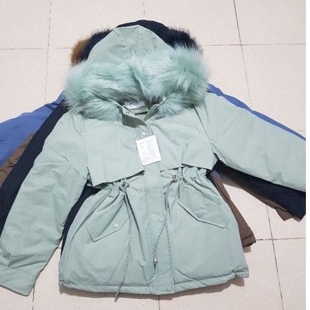 (SẴN SLL ÁO PHAO - Parka nữ MŨ LÔNG DÁNG HÀN MẪU MỚI NHẤT 2022 ,CHUẨN HÀNG QUẢNG CHÂU.
