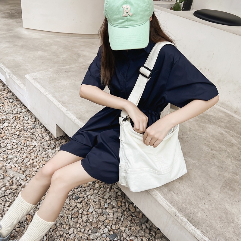 Túi Đeo Chéo Canvas Cỡ Lớn Thời Trang Nữ Tính