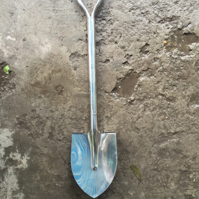 Xẻng làm vườn bằng Inox dài 80cm Lưỡi dài 22cm ngang 17cm