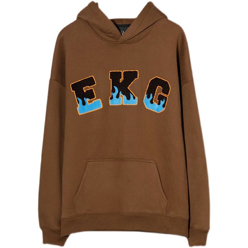 Áo hoodie lót nhung dày dặn dáng rộng in chữ thời trang thu đông dành cho nam và nữ | BigBuy360 - bigbuy360.vn