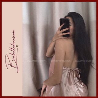 Set ngủ lụa hai dây cột cao cấp Bowie Lacy S923 Bralettehousevn