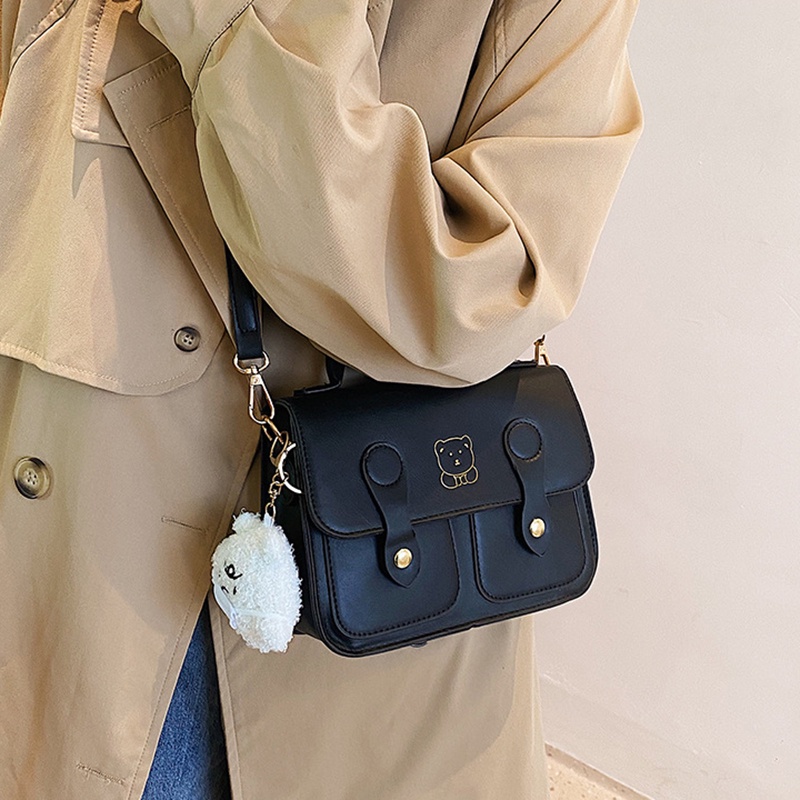 Túi đeo chéo IELGY hình vuông nhỏ chất lượng cao phong cách cổ điển với móc treo thời trang cho nữ