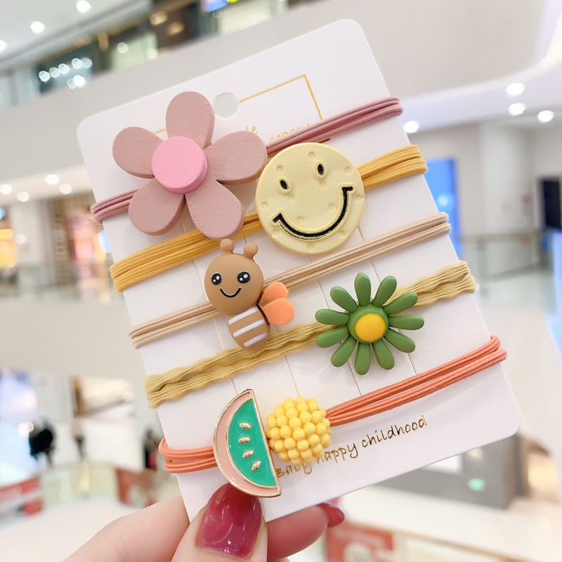 Dây Buộc Tóc Cao Su Phong Cách Hàn Quốc Đơn Giản Dễ Thương Cho Nữ