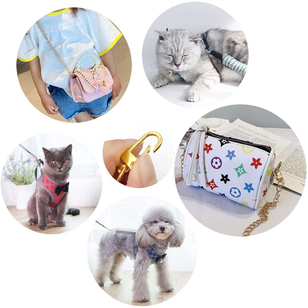 Bộ 10 Móc Khóa Càng Cua / Móc Nối Móc Xoay Bằng Hợp Kim Kẽm Bền Bỉ Tự Làm Cho Túi Xách / Cổ Thú Cưng