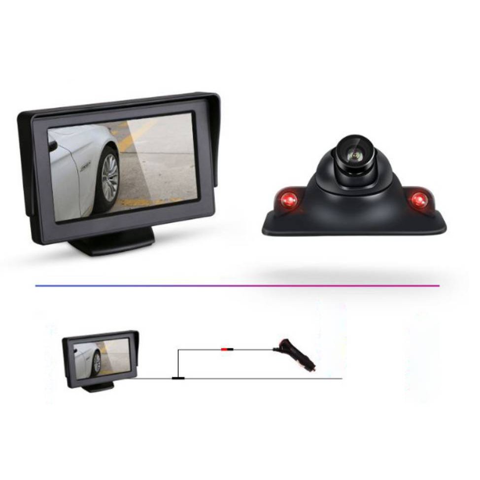 Camera cặp lề không khoan gương hồng ngoại màn 4.3 inch tặng lọ keo 3.M chuyên dụng | WebRaoVat - webraovat.net.vn