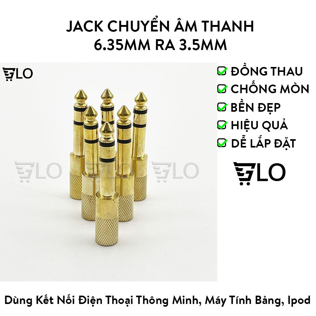Jack Chuyển Âm Thanh 6.35mm ra 3.5mm