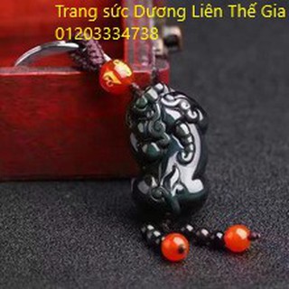 Móc khóa obsidian tỳ hưu