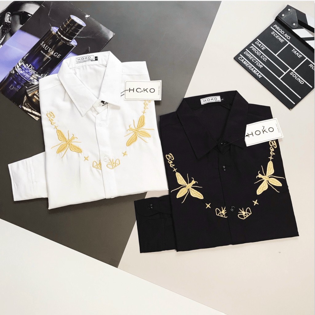 ÁO SƠ MI NAM DÀI TAY CỰC HOT CHO CÁC BẠN TRẺ HK