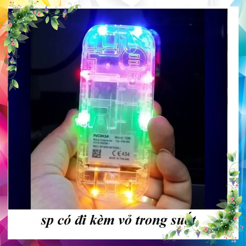 Không Phải Đt_ Combo Sườn Led+ Vỏ trong, phím bi cho nokia 1280 ( Sương Led)