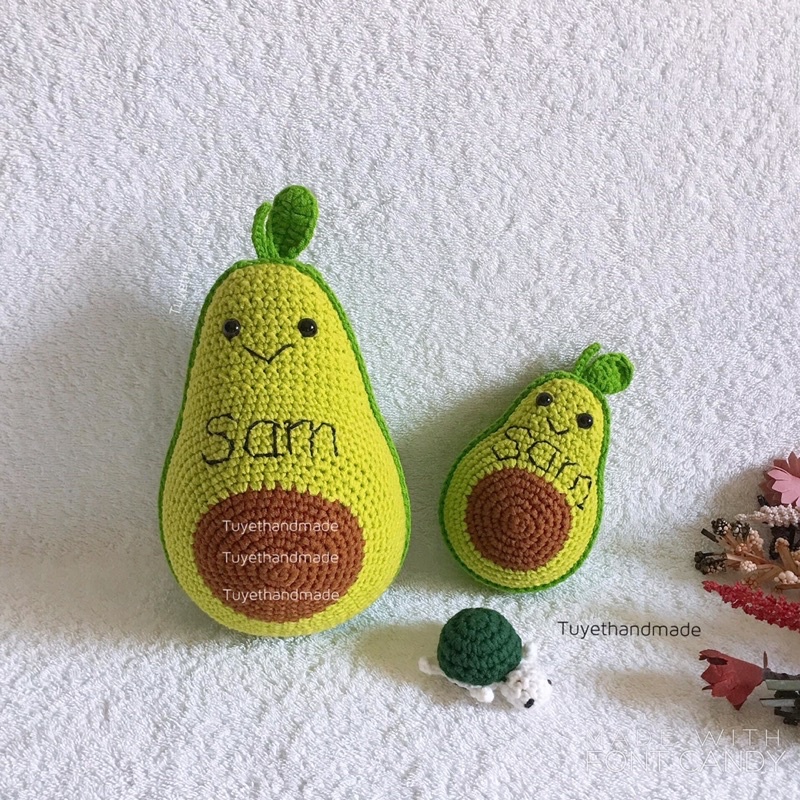 QUẢ BƠ BẰNG LEN - hoa quả handmade