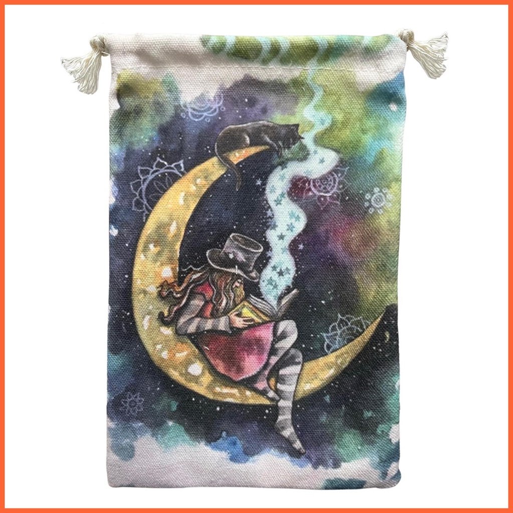 Túi Dây Rút Đựng Bài Tarot Thêu Họa Tiết Xinh Xắn