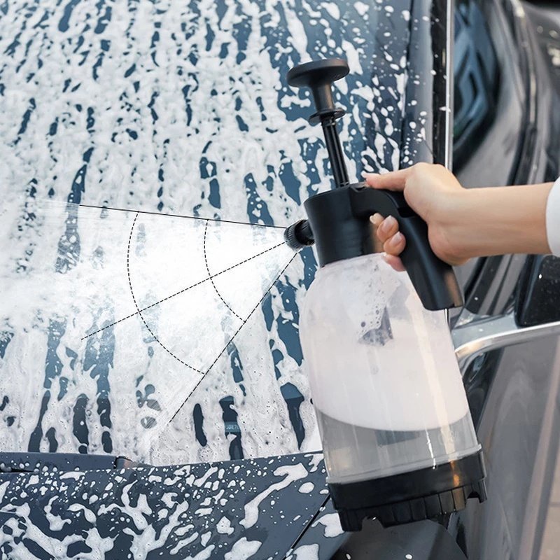 Bình Xịt Tạo Bọt Tuyết Rửa Xe Ô Tô , Xe Máy Bình Tưới Cây Cầm Tay Tiện Dụng Dung Tích 2L - Bột Rửa Xe Không Chạm