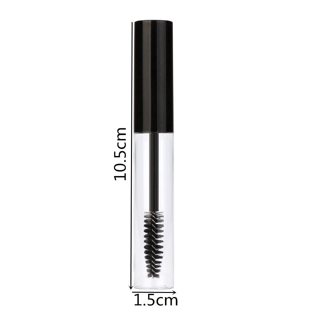 Hàng mới về Ống rỗng 10ml bằng nhựa trong suốt đựng mascara có cọ