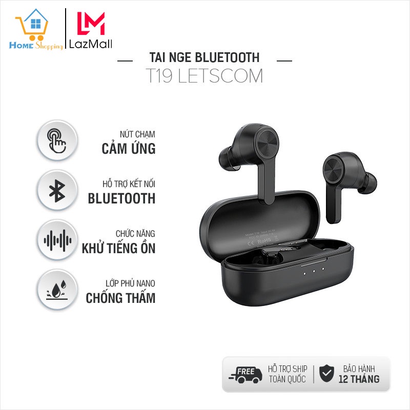 Tai Nghe Bluetooth Cảm Ứng TWS T19, Hàng Chính Hãng, Bảo Hành 12 tháng