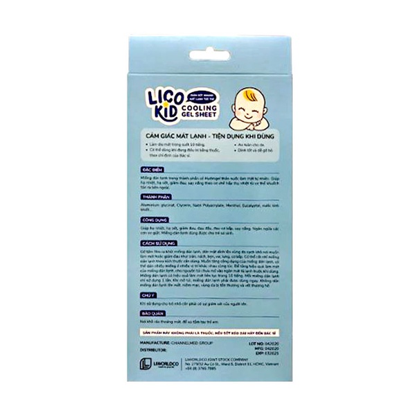 Dán hạ sốt nhanh an toàn cho bé LicoKid - bé khỏe, mẹ yên tâm