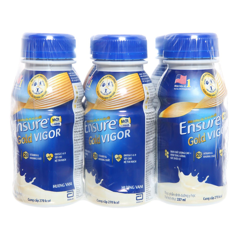 SỮA NƯỚC ENSURE GOLD VIGOR VANI 6 x 237ML