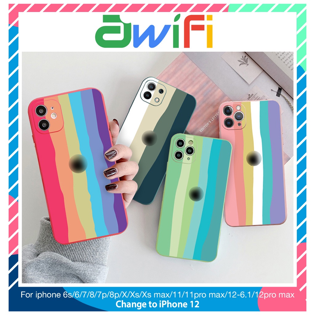 Ốp lưng iphone Pastel Color cạnh vuông BVC 6plus/6s/6splus/7/7plus/8/8plus/x/xr/xs/11/12/pro/max/plus/promax-Awifi B2-9