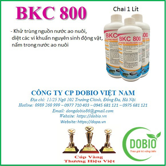 BKC 800 Khử Trùng Nguồn Nước Ao Nuôi