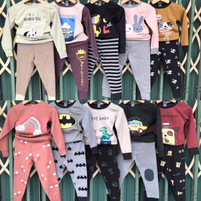 Combo 3 bộ cotton len cho bé