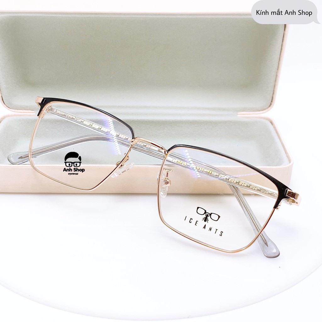 Gọng kính vuông kim loại thời trang đẹp long lanh ms 1031 Anh Shop nhận cắt mắt cận viễn loạn | BigBuy360 - bigbuy360.vn