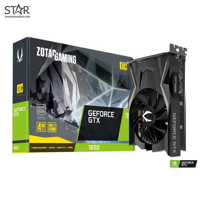 VGA Zotac GTX 1650 4G GDDR6 Gaming OC (ZT-T16520F-10L) VGA Zotac GTX 1650 4G GDDR6 Gaming OC (ZT-T16520F-10L) VGA Zotac