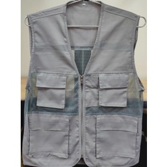 Áo gile kĩ sư bảo hộ màu ghi sáng